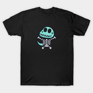 Skeleton dinosaur funny cartoon T-Shirt